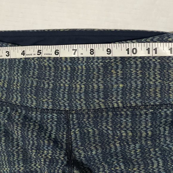 Lululemon Wunder Under Leggings Ziggy Wee Inkwell Blue Green Zig Zag - Picture 2 of 5